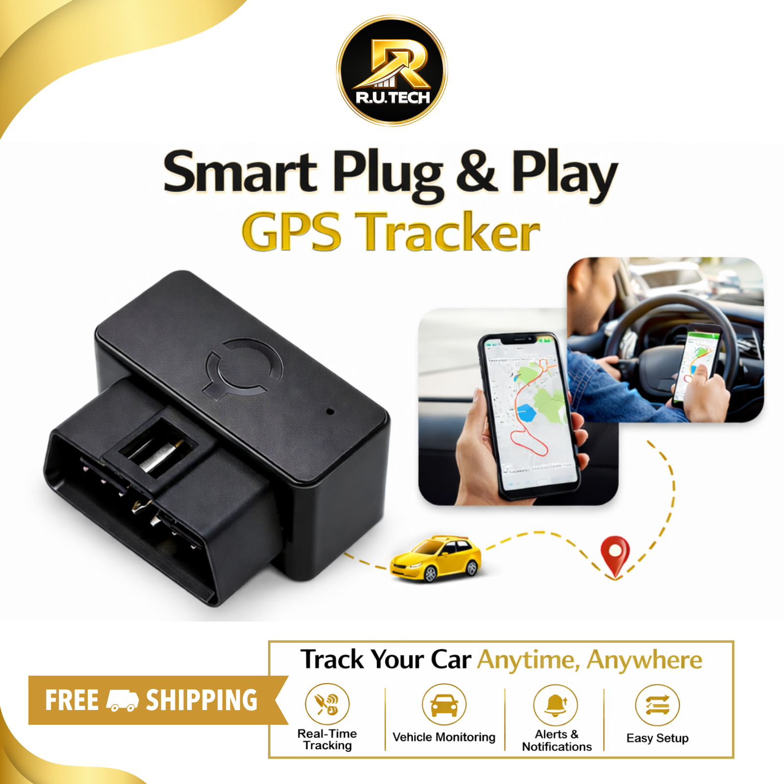 Smart Plug and & Play GPS Tracker